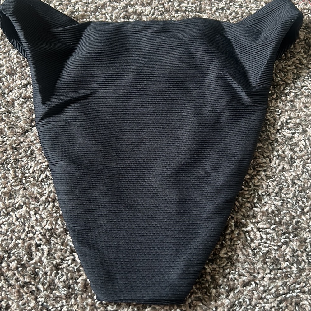NWT J. Crew Ribbed Black Bikini Swim Bottoms Only XS - Picture 4 of 13